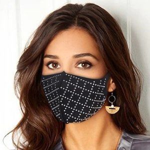 ❤️ NEW Diamond Stud Face Mask Black  Beautiful Glam Mask